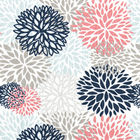 Blooms Shore Life Slub Canvas