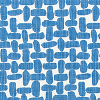 Farley Courtyard Blue Slub Linen White