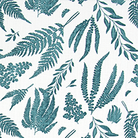 Fern Blue Springs Slub Canvas