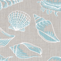 Beach Treasure Fountain Slub Canvas