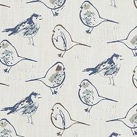 Bird Toile Regal Blue Slub Canvas