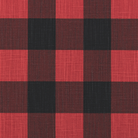 Buffalo Check Red/Black Slub Canvas