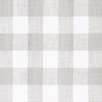 Buffalo Plaid French Grey Slub Canvas