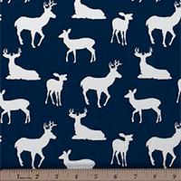 Deer Silhouette Premier Navy/White