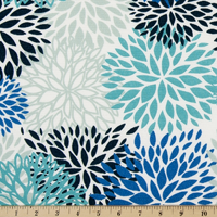 Outdoor Fabric - Blooms Blue Vista
