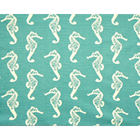 Sea Horse Coastal Blue/Slub