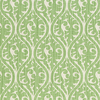 Kimono Tendril Green Slub Linen Natural