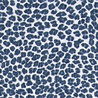 Leopard Bermuda Blue Slub Canvas