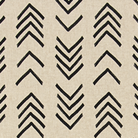 Mud Cloth Black Linen