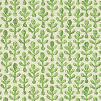 Noah Tendril Green Slub Linen Natural