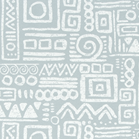 Outdoor Fabric - Glyphic Belmont Blue