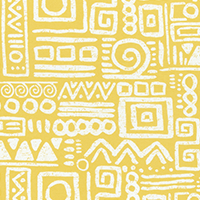 Outdoor Fabric - Glyphic Spice Yellow