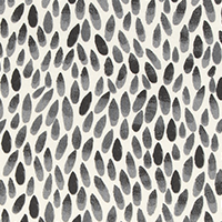 Outdoor Fabric - Lotus Black Flame