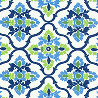 Outdoor Fabric - Plumbago Courtyard