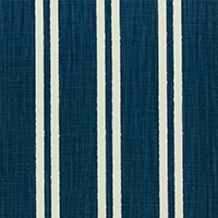 Parker Courtyard Navy Slub Linen White