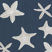 Sea Life Italian Denim Slub Canvas
