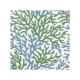 Coral Reef Cool Green Slub Canvas