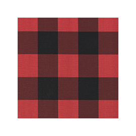 Buffalo Check Red/Black 7oz Cotton