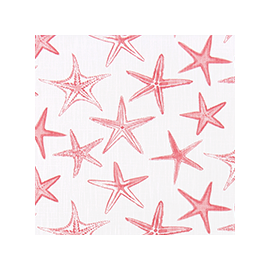 Starfish Sunset Coral Slub Canvas